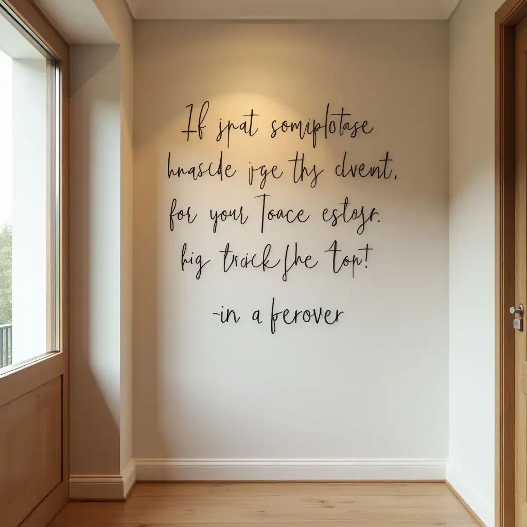 a photo of a corridor featuring a playful quote wall