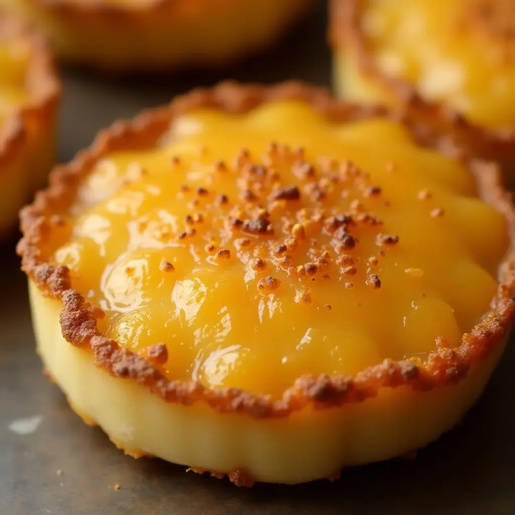 a photo of Odisha&#x27;s chhena poda dessert with caramelized edges.