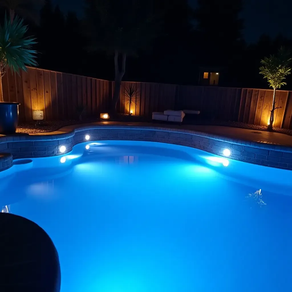 a photo of a family-friendly pool with playful underwater lights