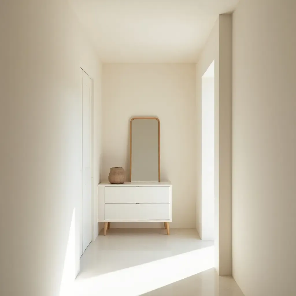 a photo of a bright corridor with a compact storage unit