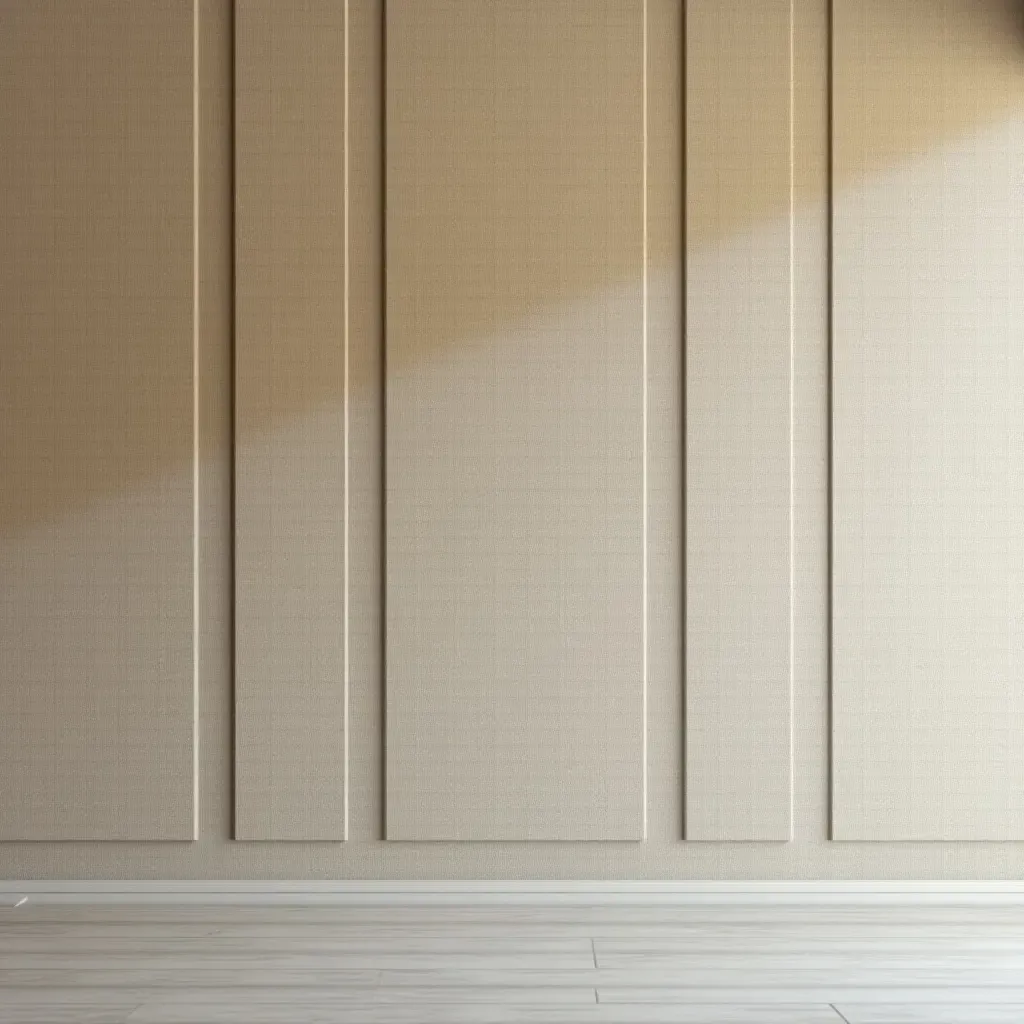 a photo of a wall covered in fabric panels for texture