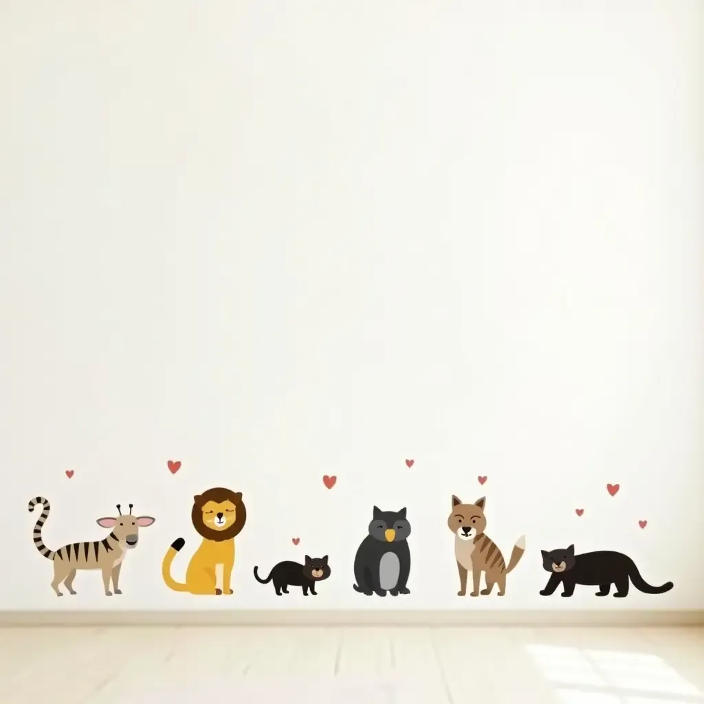 a photo of a playful wall sticker design for kids