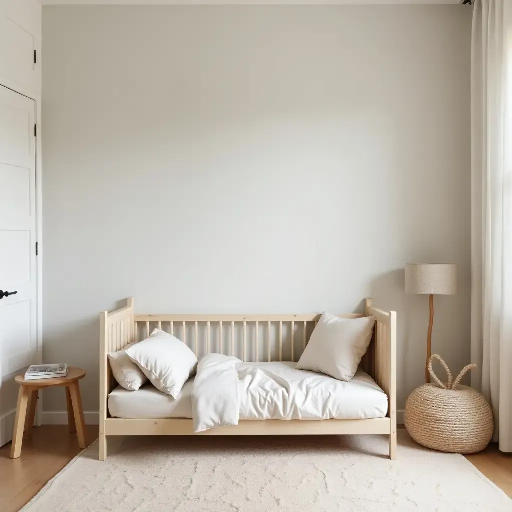 a photo of a minimalist-themed room for kids with a focus on functionality and play