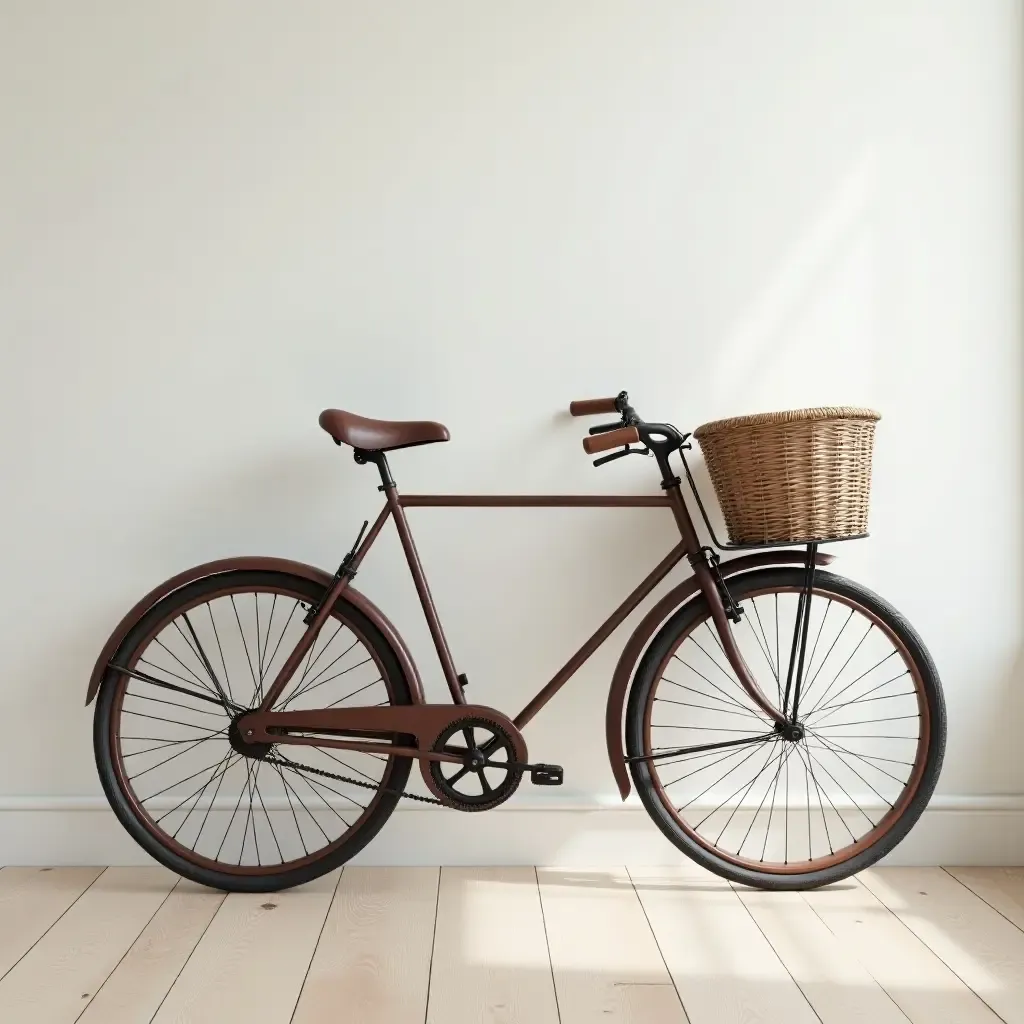 a photo of a vintage bicycle decor in a kids&#x27; room