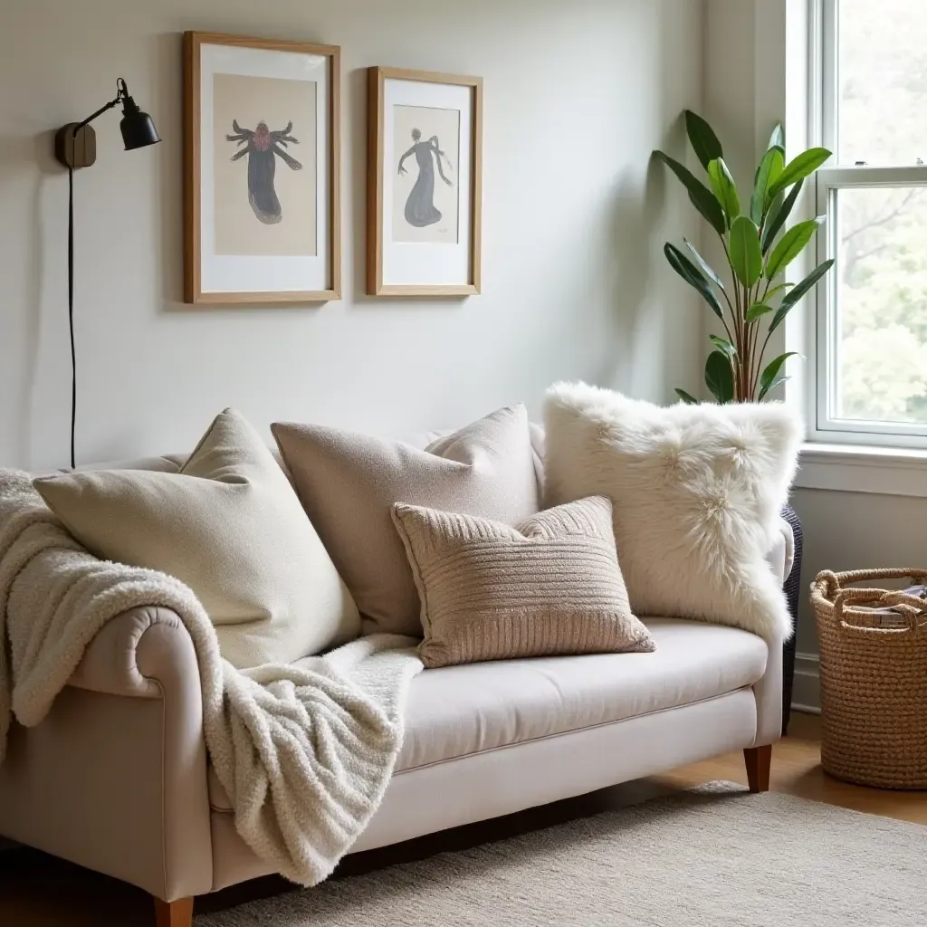 a photo of oversized throw pillows creating a reading corner