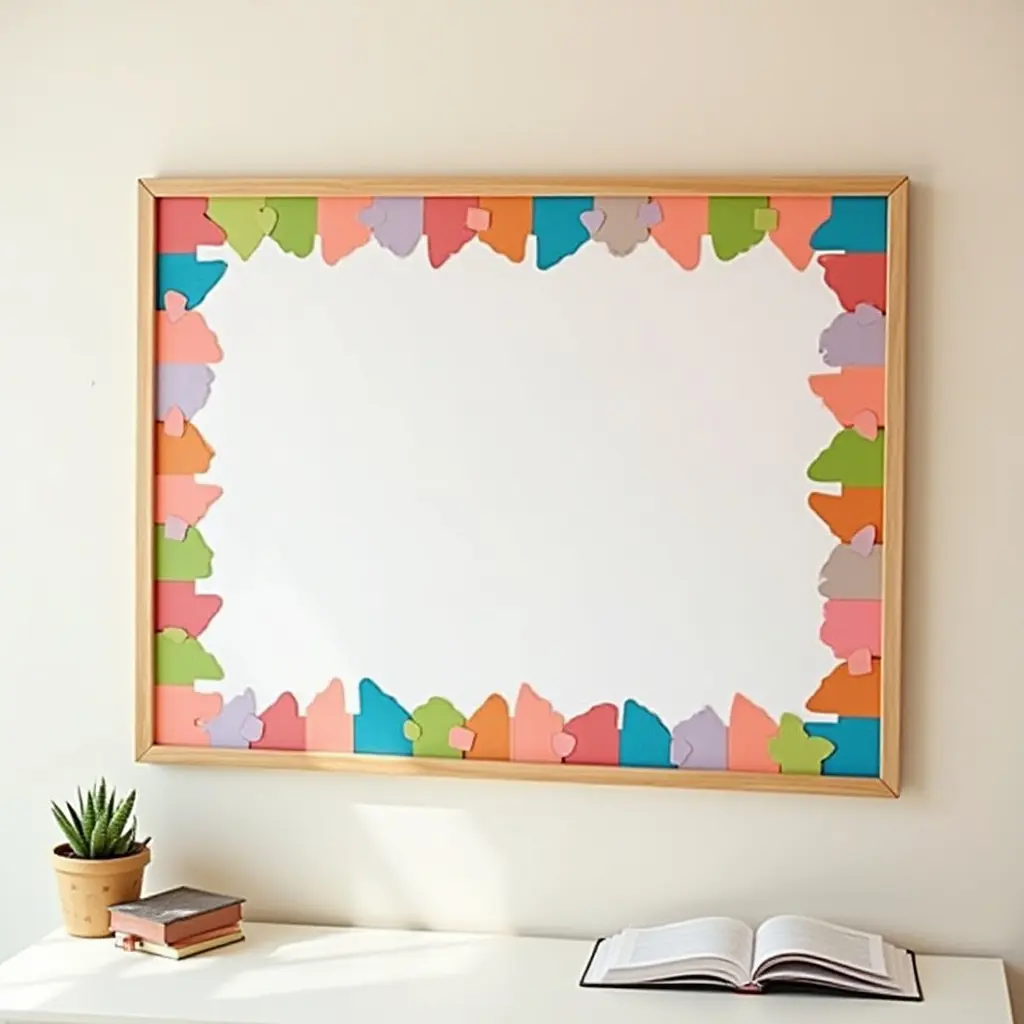 a photo of a colorful DIY bulletin board for important notes