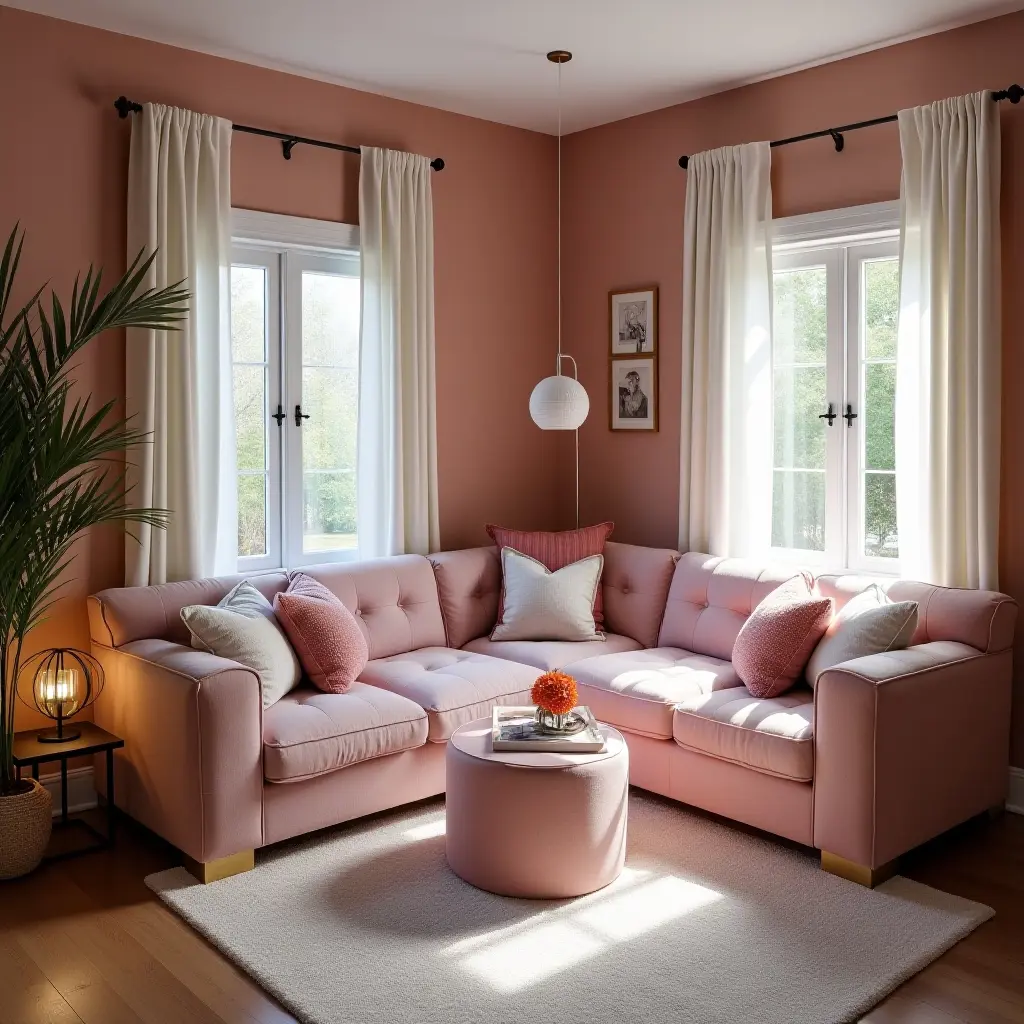 a photo of a glamorous reading area in a teen's bedroom with plush seating and decor