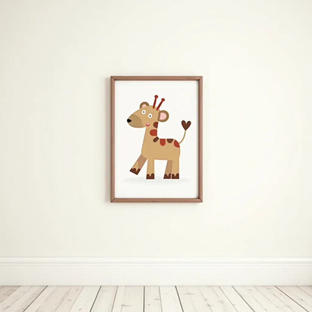a photo of a cute animal alphabet poster for nursery walls