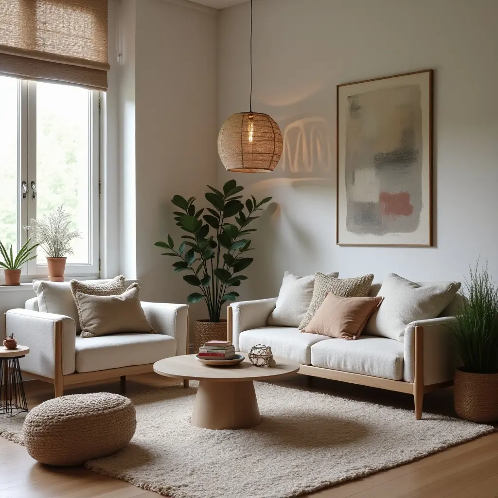 a photo of an inviting teen space using fabric, wood, and metal for decor