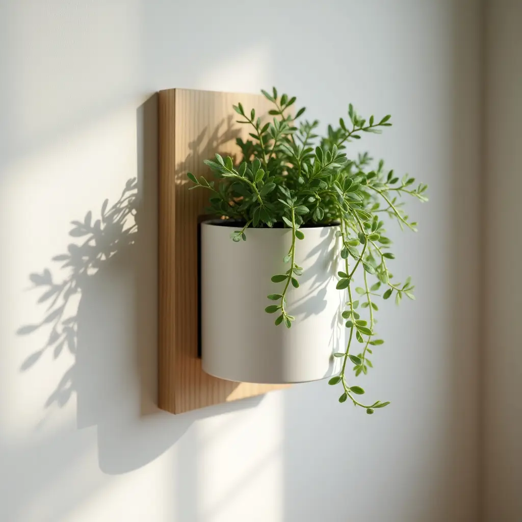 a photo of a wall-mounted planter in a teen's room