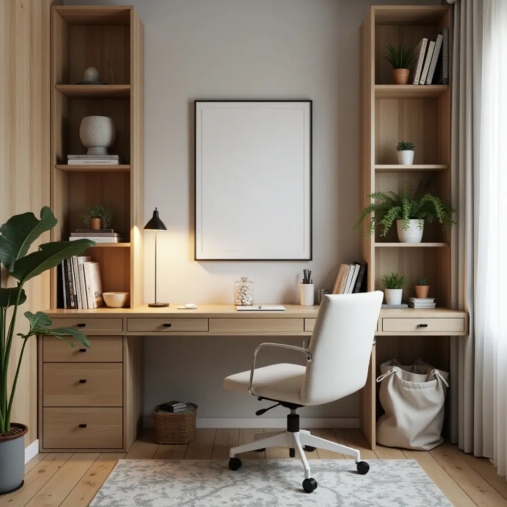 a photo of a study nook with a creative workspace for projects