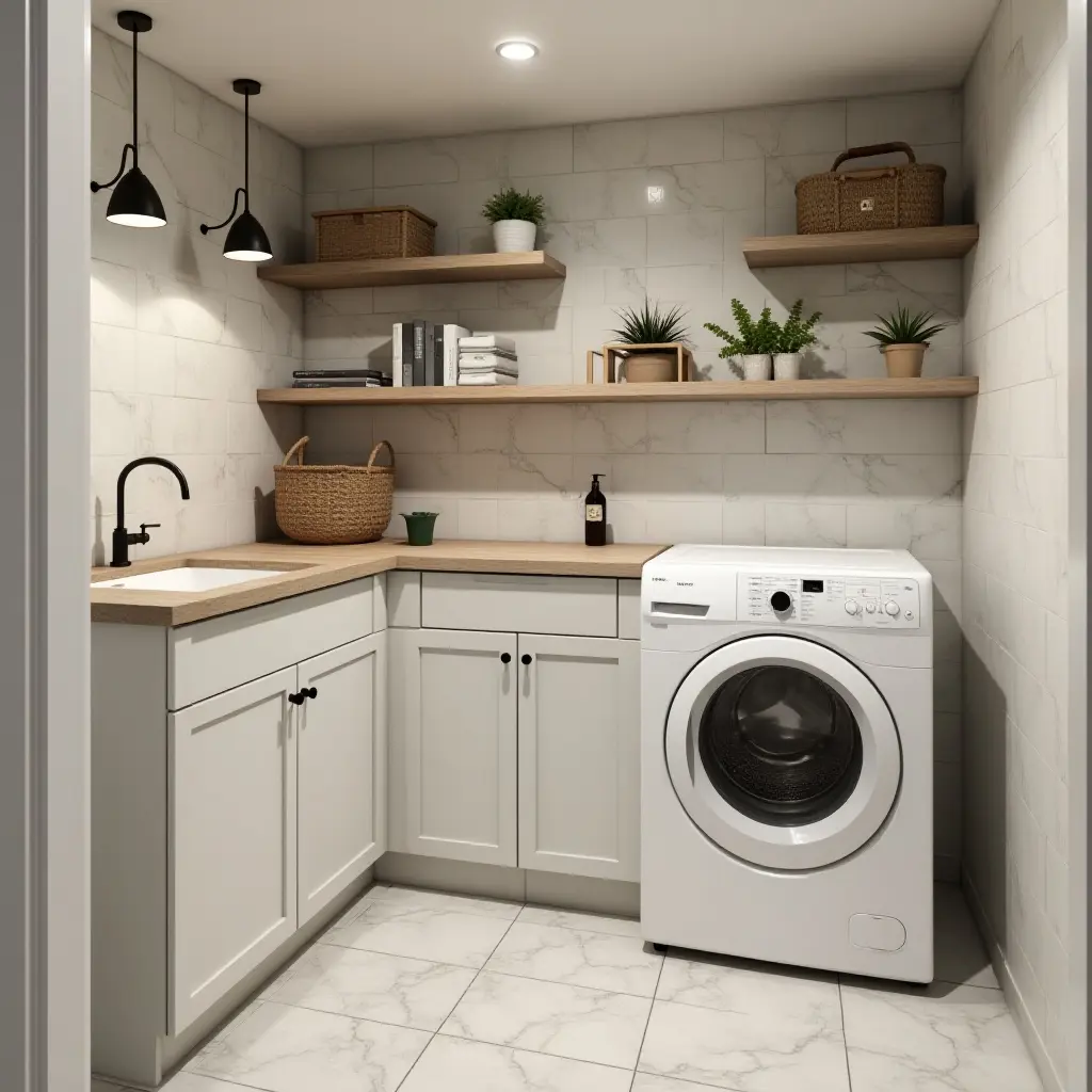 a photo of a basement utility room with efficient layout and easy access storage