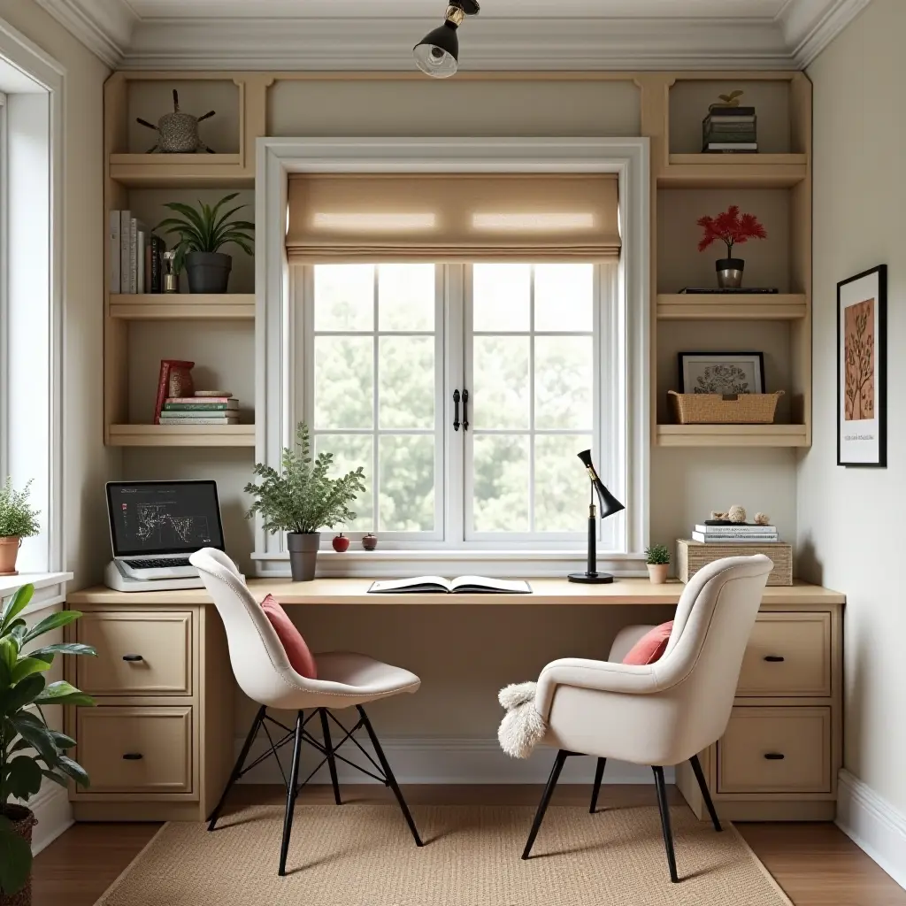 a photo of a study nook with a fun, themed decor style