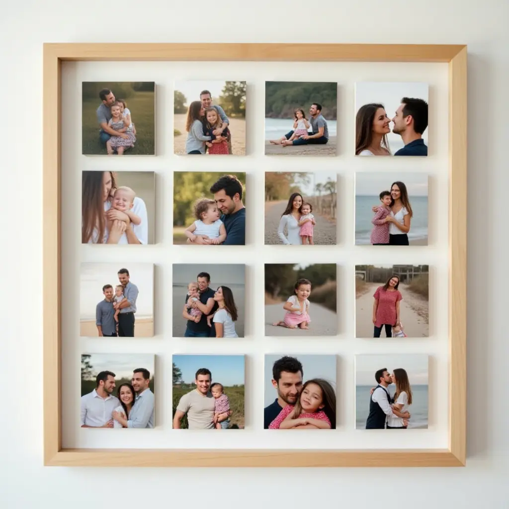 a photo of a DIY photo collage of family memories