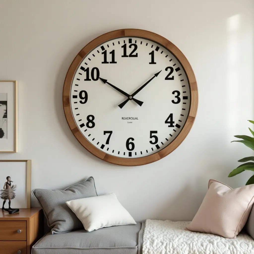 a photo of a vintage-inspired wall clock in a teen's room