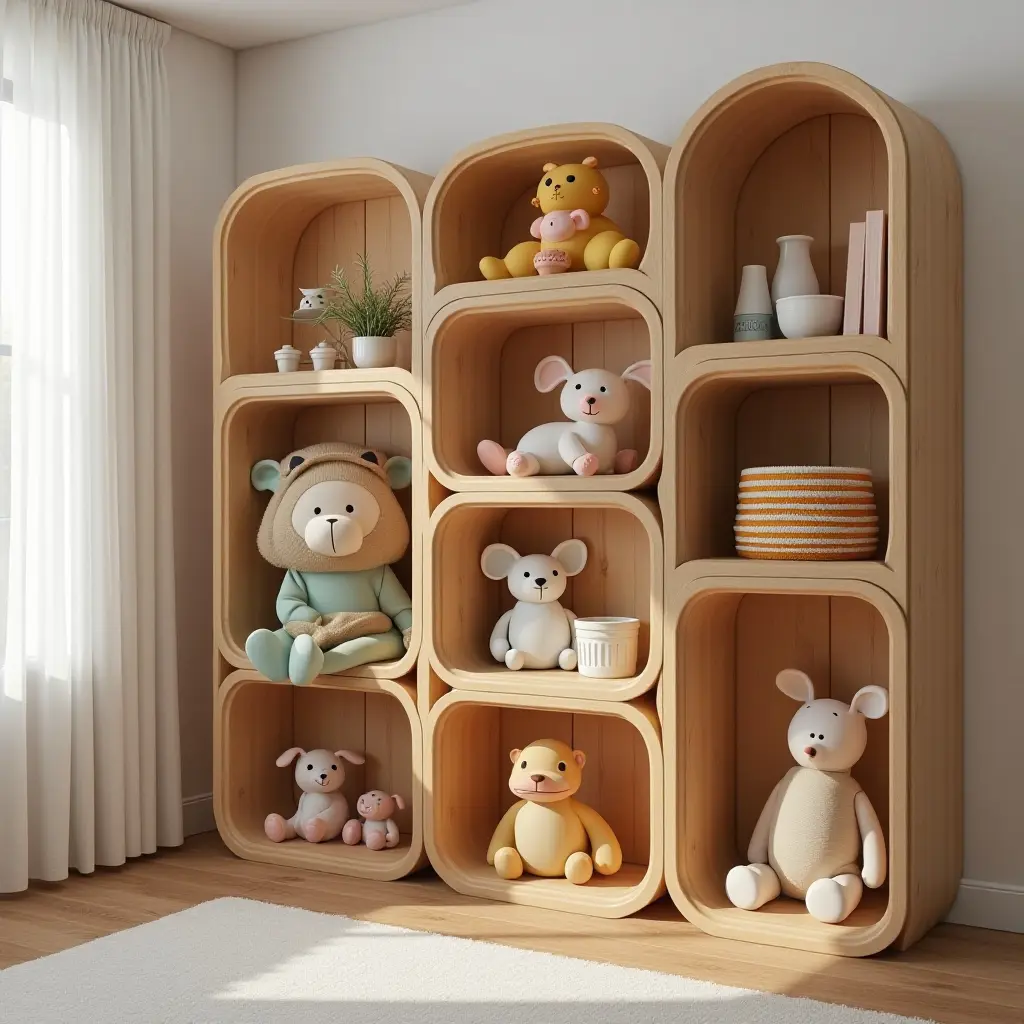 a photo of a themed shelf inspired by a favorite cartoon character